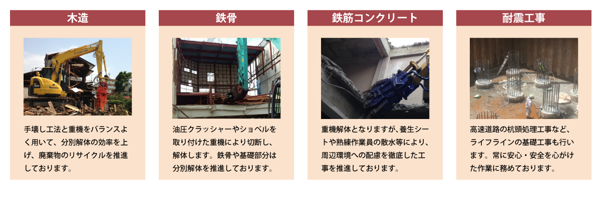 解体工事の種類